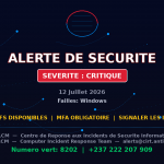 [CRITIQUE] faille Windows — faille Exchange — 3+ autres menaces — Menaces actives