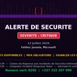 [CRITIQUE] faille Joomla et Microsoft — 2+ autres menaces — Menaces actives