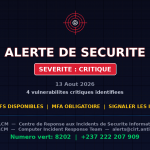 [CRITIQUE] vulnerabilites critiques — Menaces actives