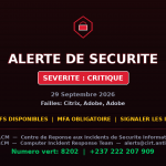 [CRITIQUE] Correctifs urgents pour Citrix et Adobe (les équipements réseau et solutions d’accès distant)