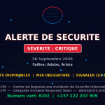 [CRITIQUE] Correctifs urgents pour Adobe et Arista (les équipements réseau et solutions d’accès distant)