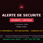[CRITIQUE] Correctifs urgents pour Citrix